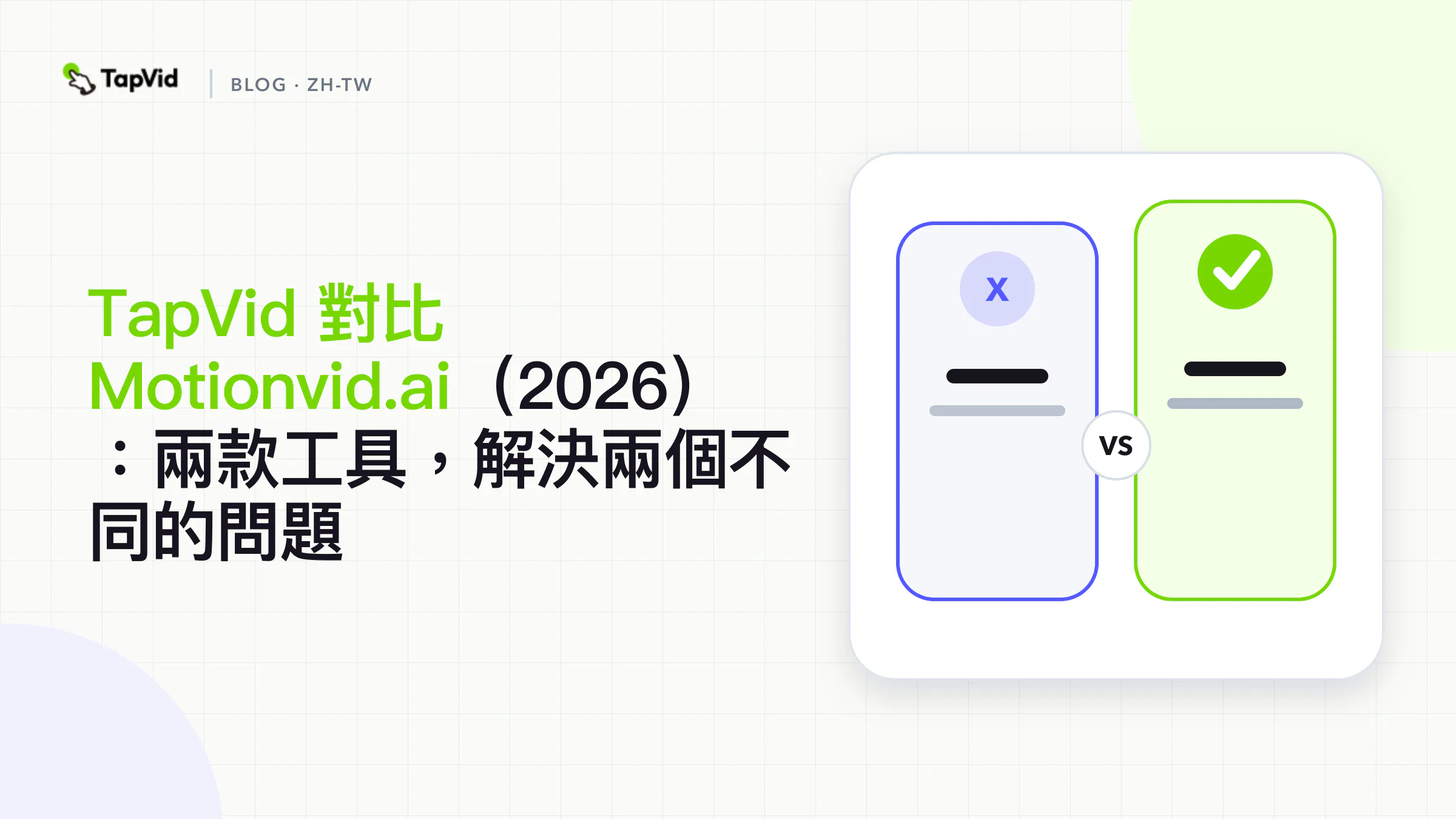 TapVid與Motionvid.ai比較：解決兩種不同問題的兩款工具