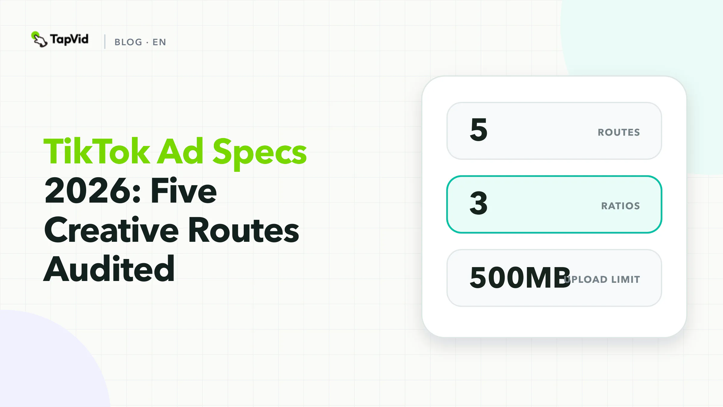 TikTok Ad Specs 2026: Five Creative Routes Audited research cover