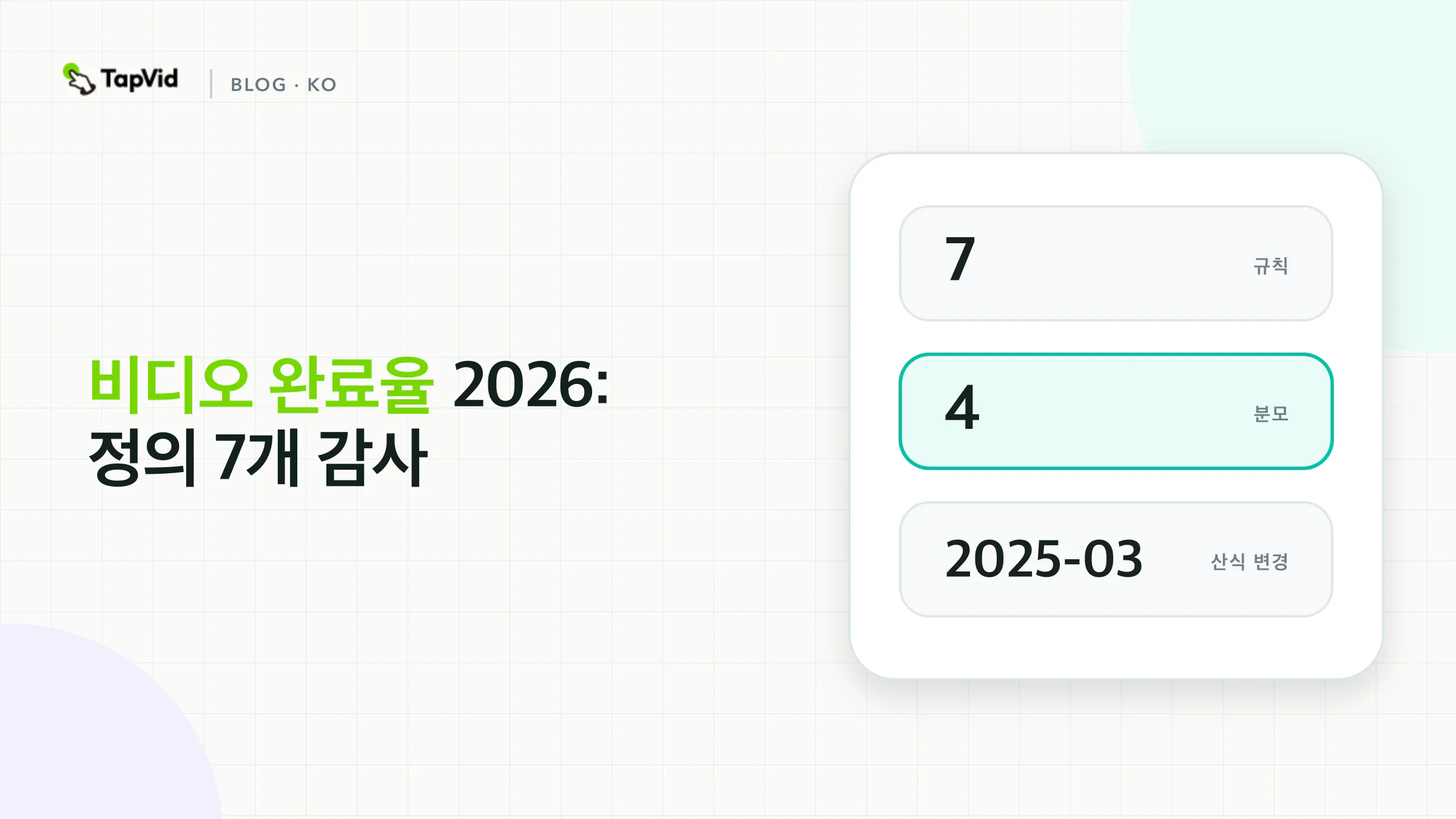 2026년 비디오 완료율: 7가지 정의 감사된 연구 표지