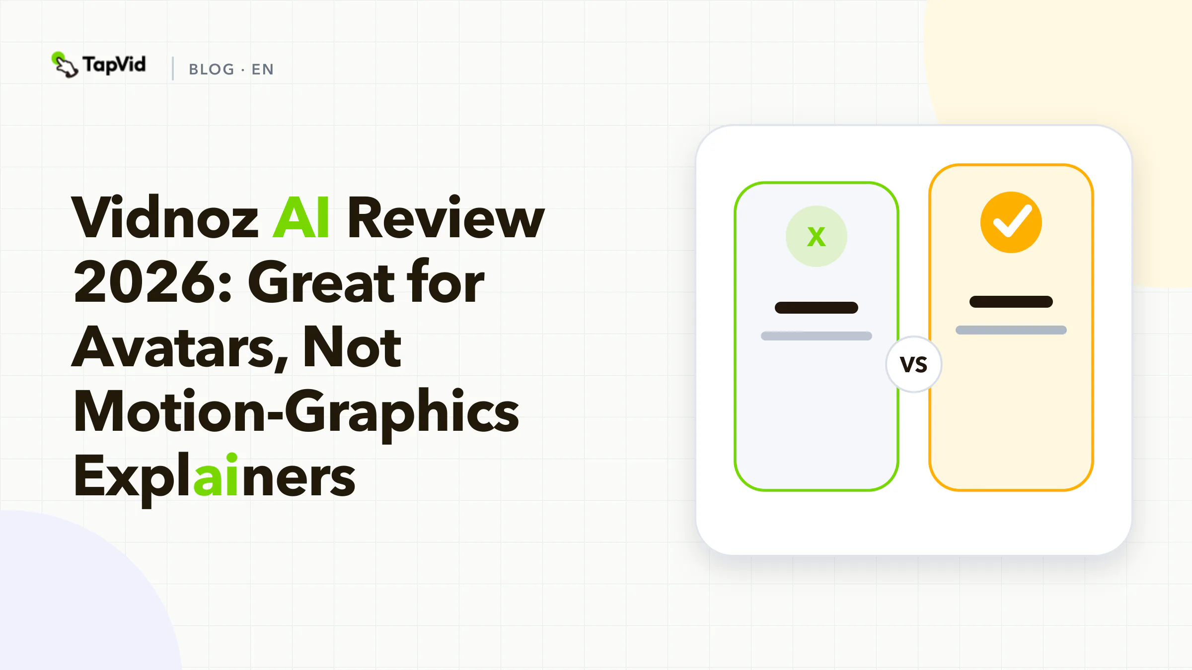 Vidnoz AI review — great for avatars, not motion-graphics explainers