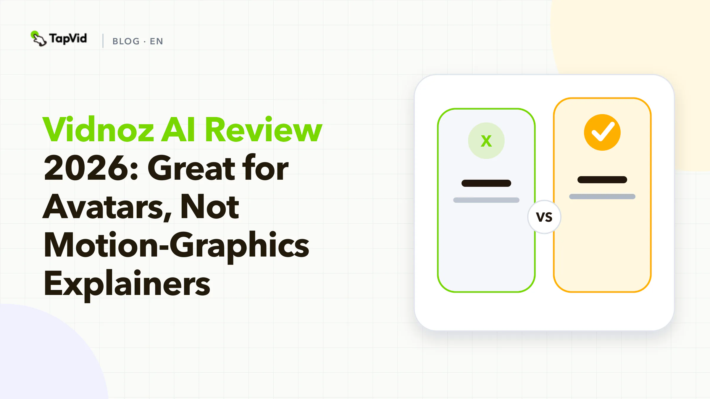 Vidnoz AI review — great for avatars, not motion-graphics explainers