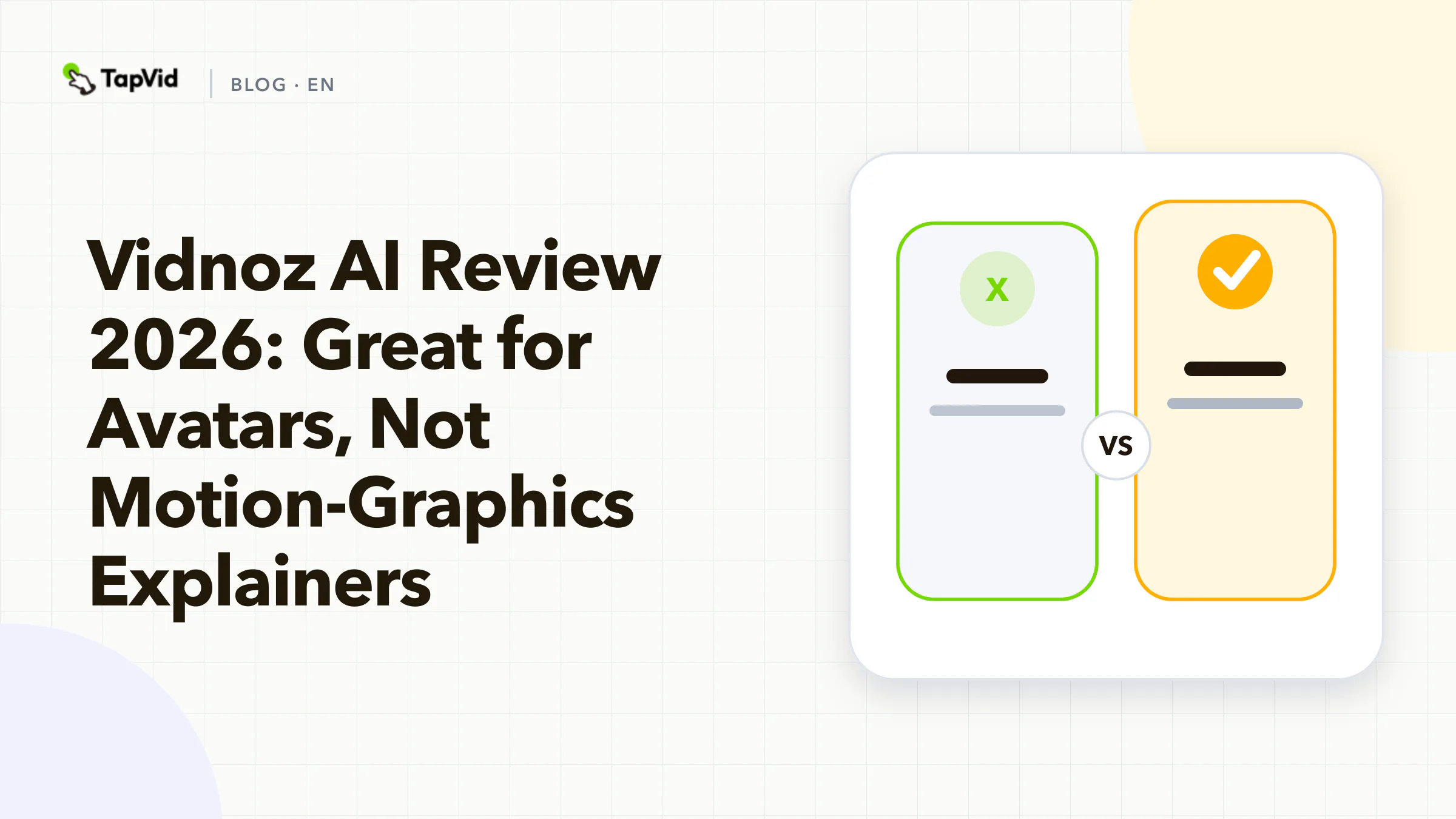 Vidnoz AI review — great for avatars, not motion-graphics explainers