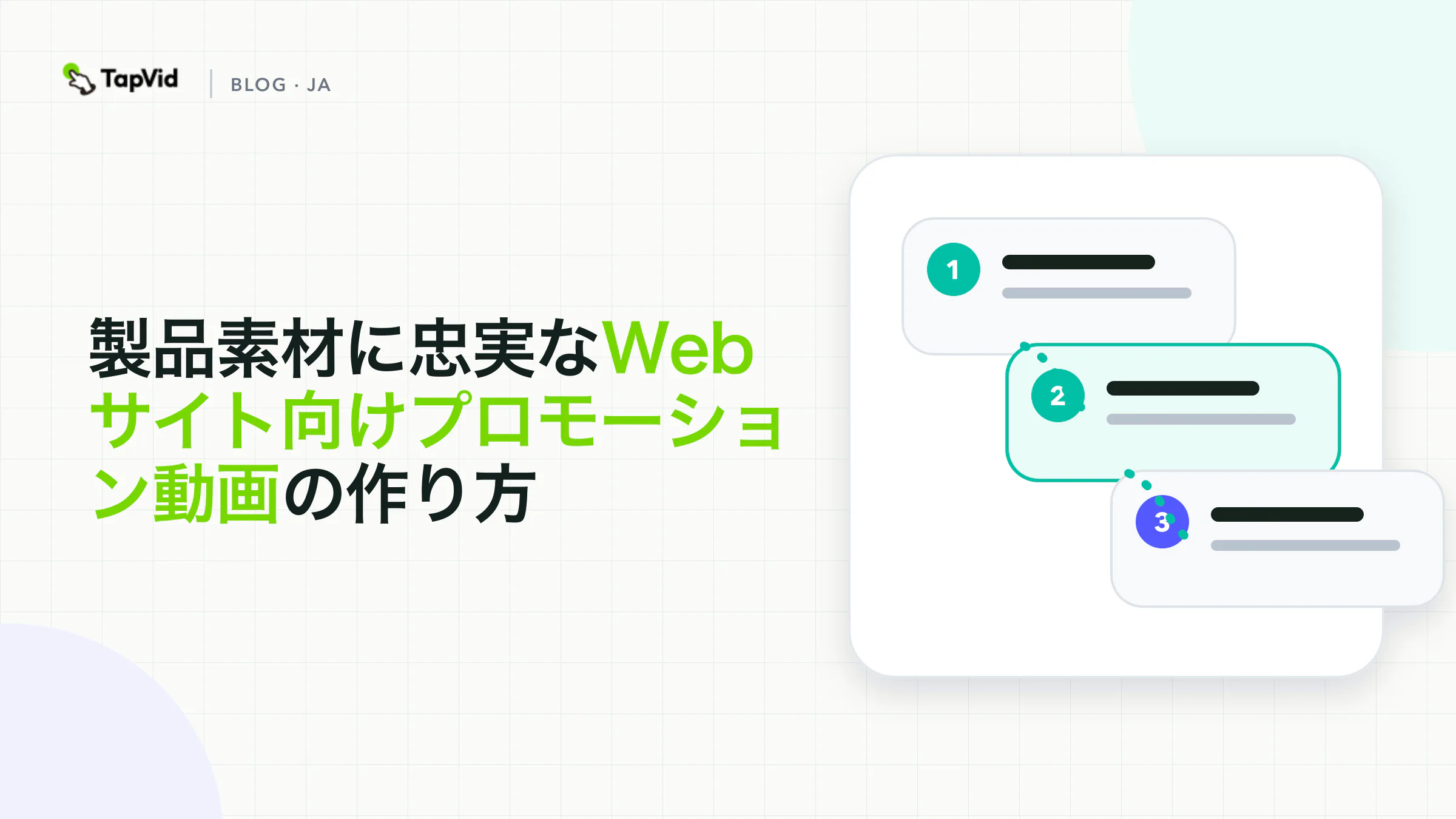 ランディングページのコピーから5つのビートへ進むWebサイト向けプロモーション動画の設計手順