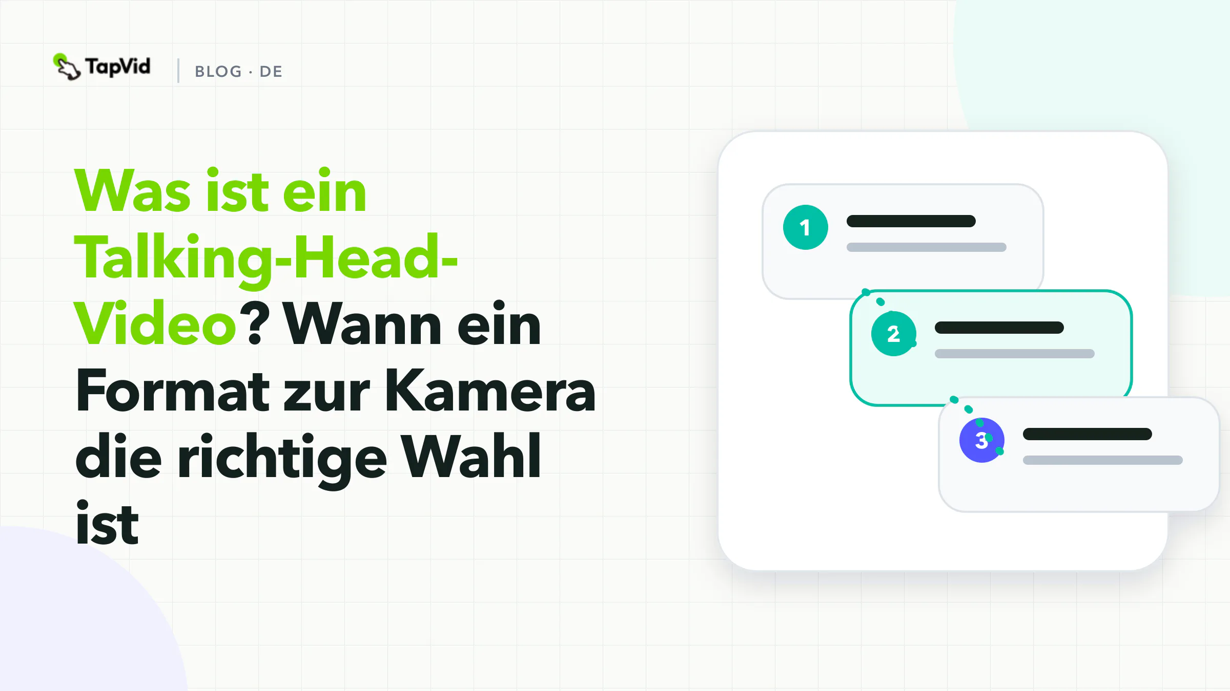 Person, Ausschnitt und Sprecherverantwortung ergeben zusammen ein Talking-Head-Format.