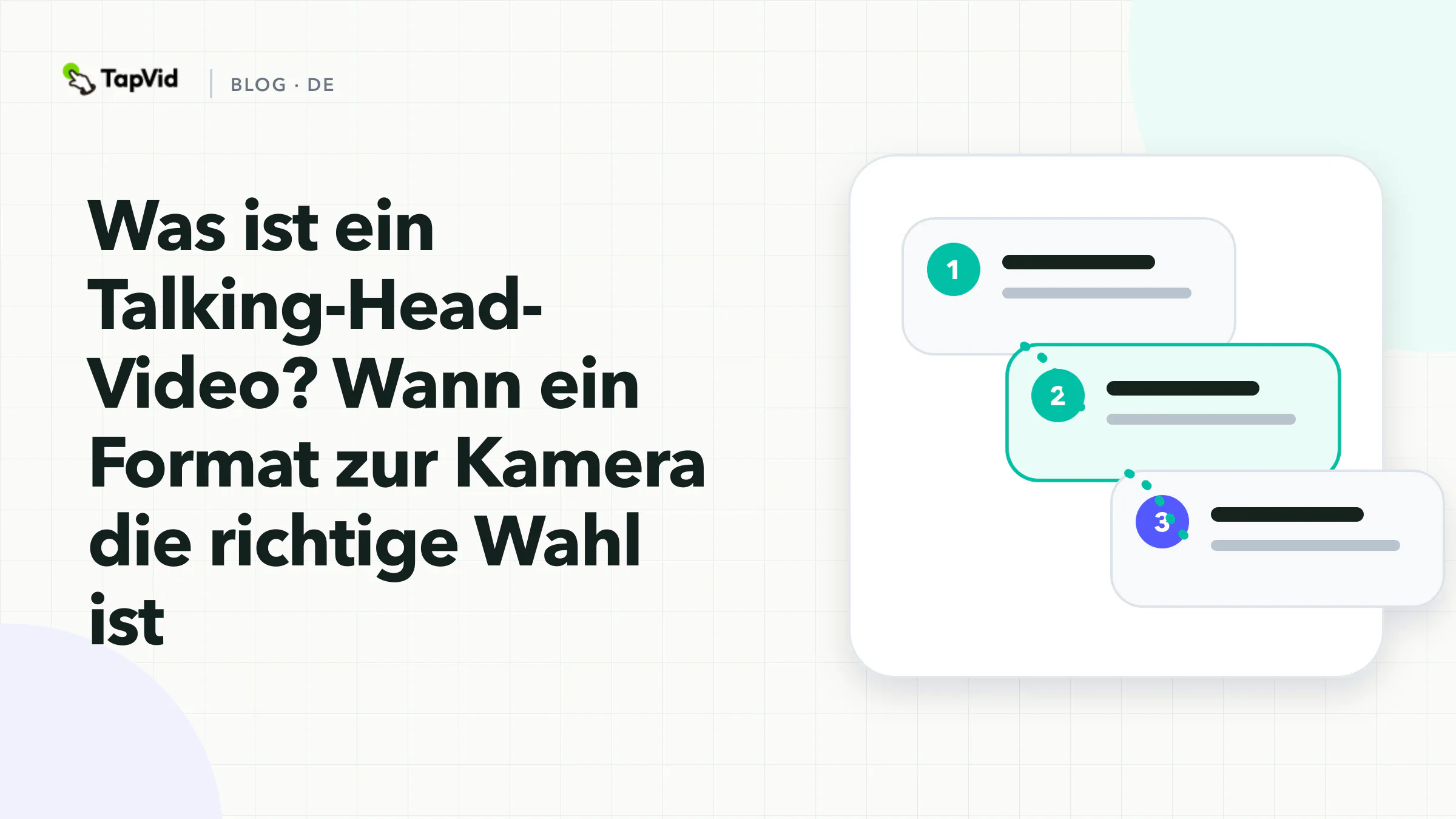 Person, Ausschnitt und Sprecherverantwortung ergeben zusammen ein Talking-Head-Format.