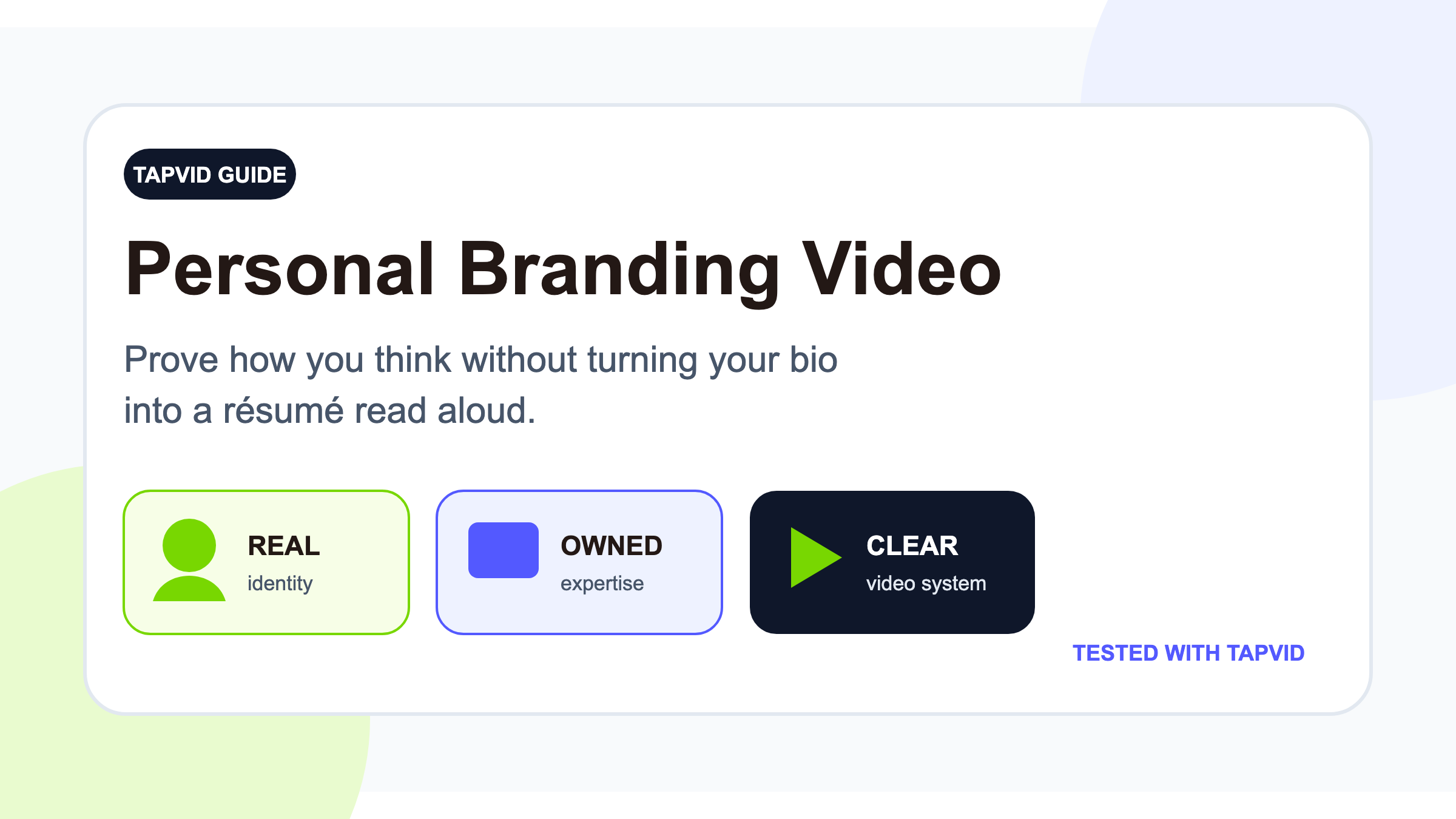 Personal-Branding-Video mit echter Identität, eigener Expertise und klarem System