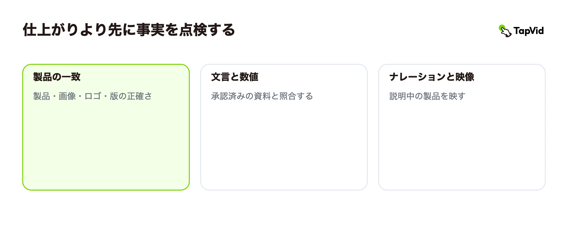 仕上がりより先に事実を点検する