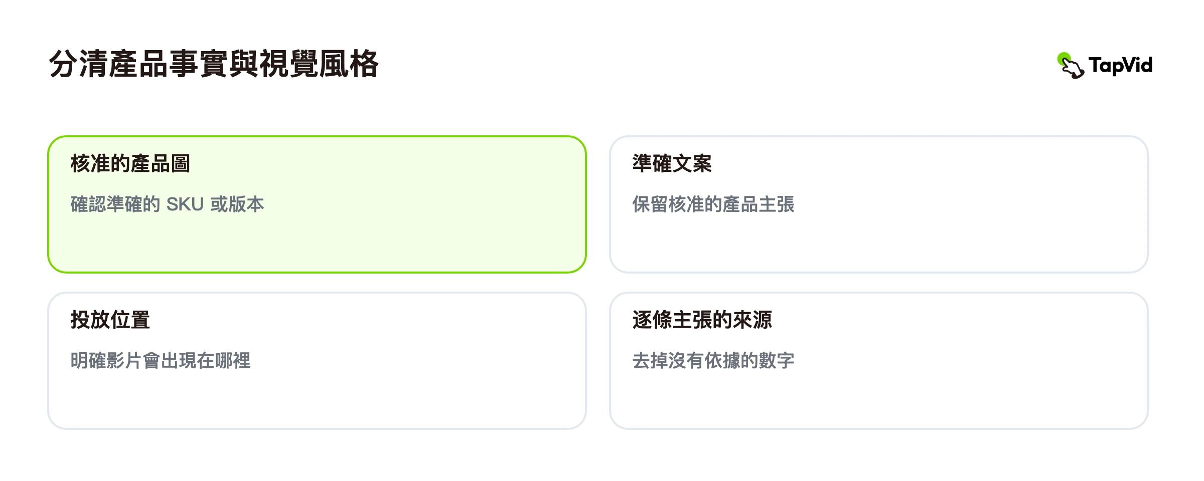 分清產品事實與視覺風格