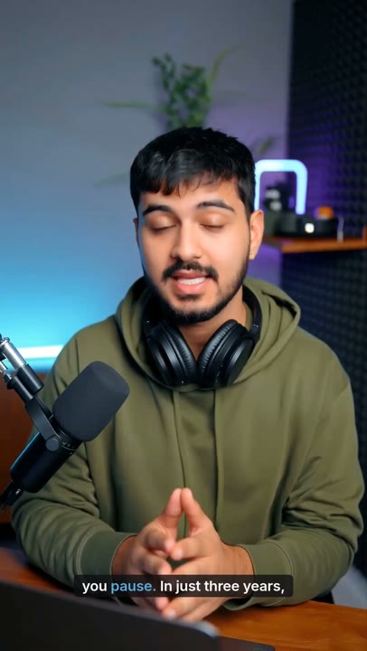 Vertical talking-head creator video with animated captions